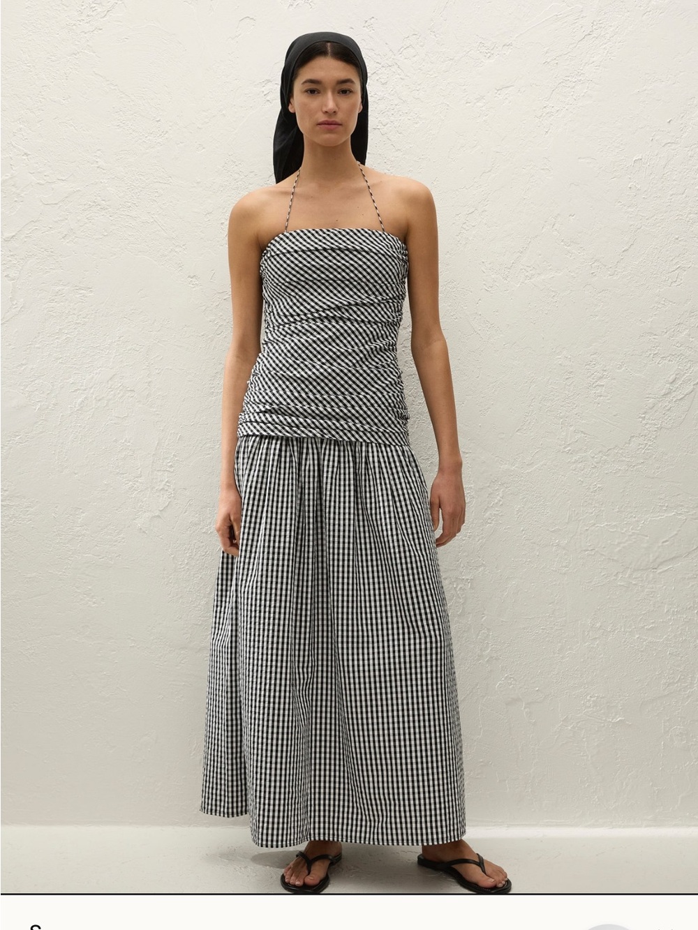 Faithfull the Brand Black and White Gingham Maxi Dress - Picture 7 of 10